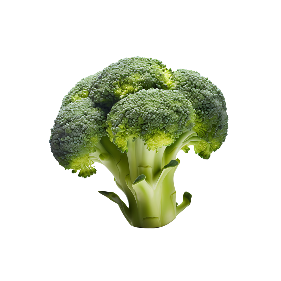 AI generated See Through Broccoli on Transparent Ground png