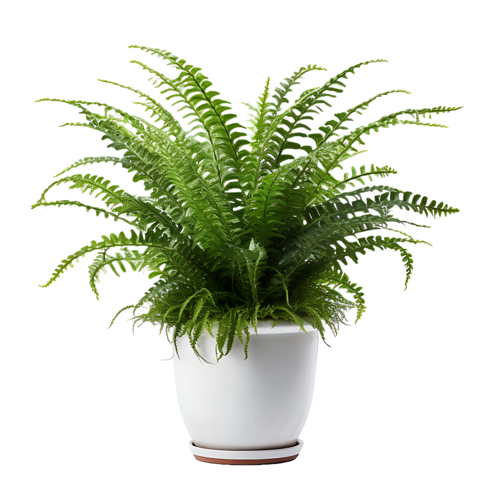 AI generated Isolated Boston Fern without Background Interruptions png