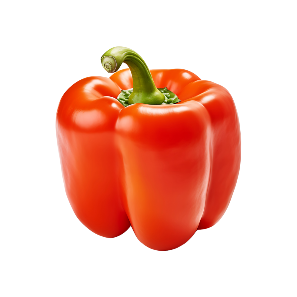 AI generated Isolated Macro Shot of Paprika Pepper on a Clear Canvas png