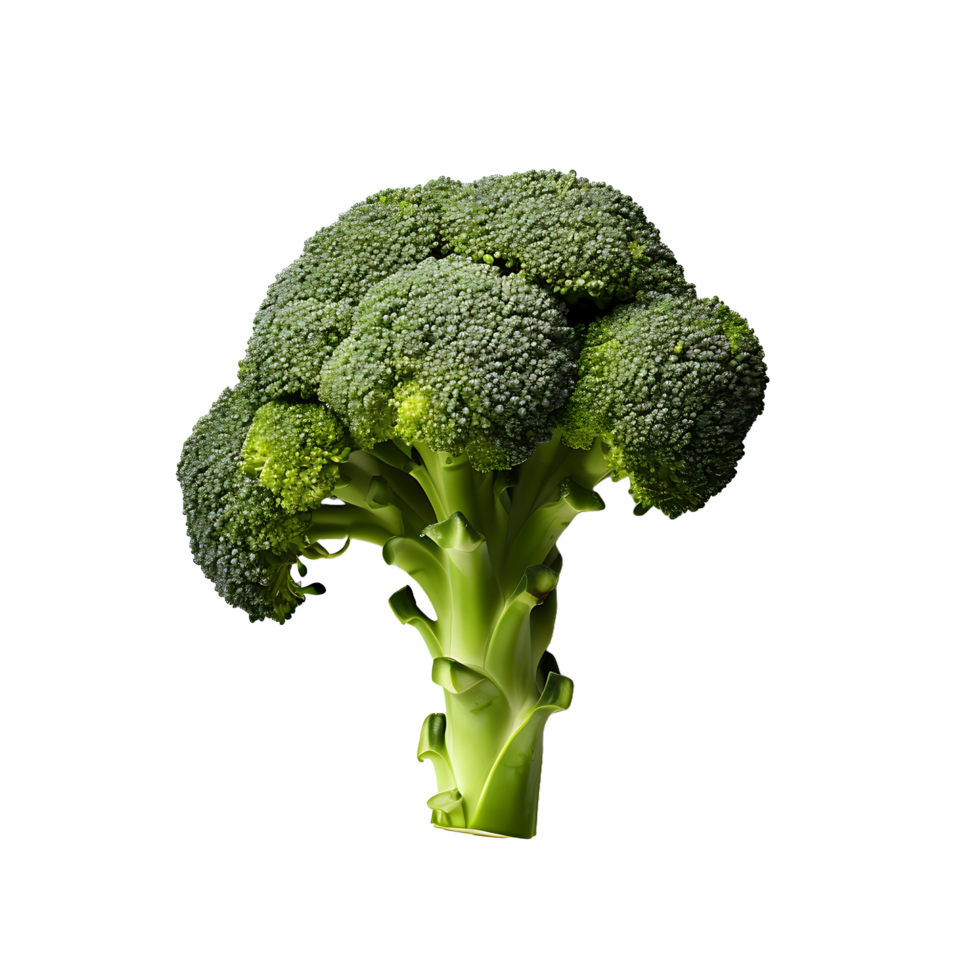 AI generated Fresh Broccoli with No Background Distractions png