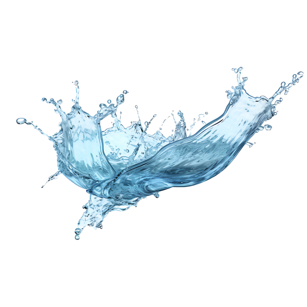 AI generated Blue Water Splash with Clear Background Transparency png