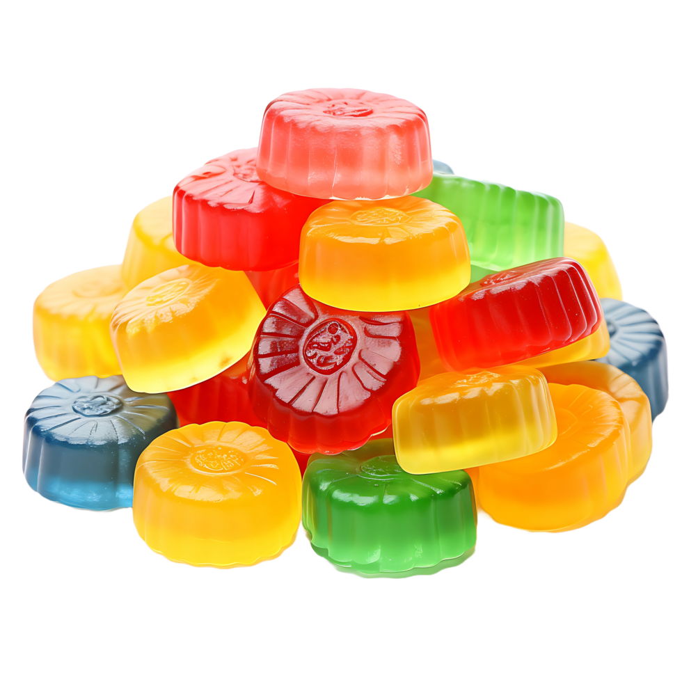AI generated Clear 3D Candy Showcase in PNG
