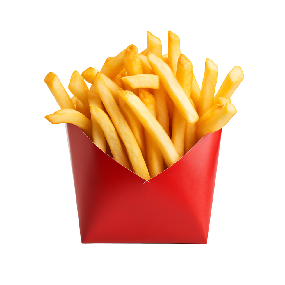 ai generado francés papas fritas con No antecedentes desorden png