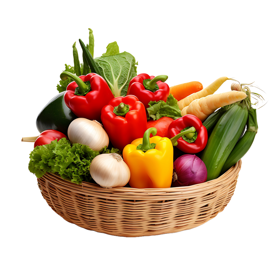AI generated Vegetable Bounty Isolation in PNG Format