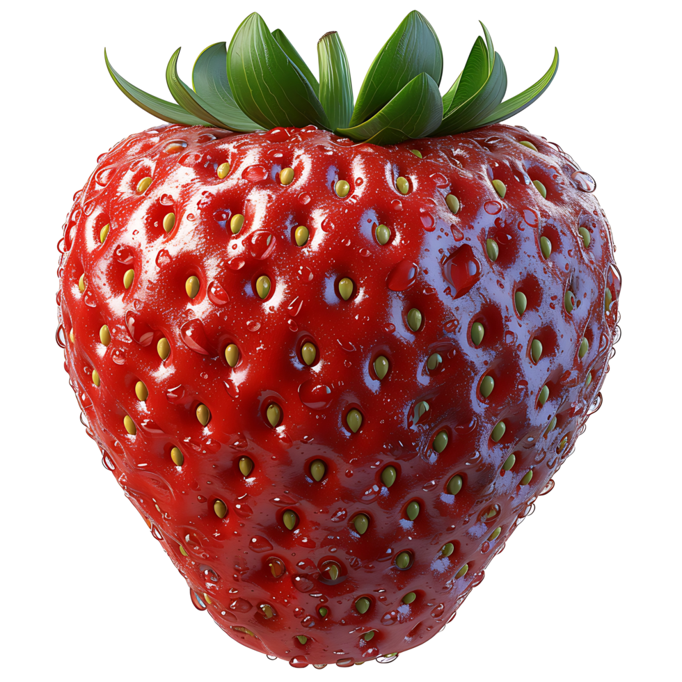 AI generated Berry Elegance, ClearCut Strawberries on Transparent Canvas png