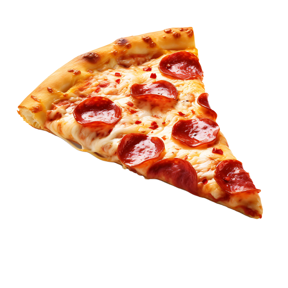 AI generated Baked Pizza with Sliced Section in PNG