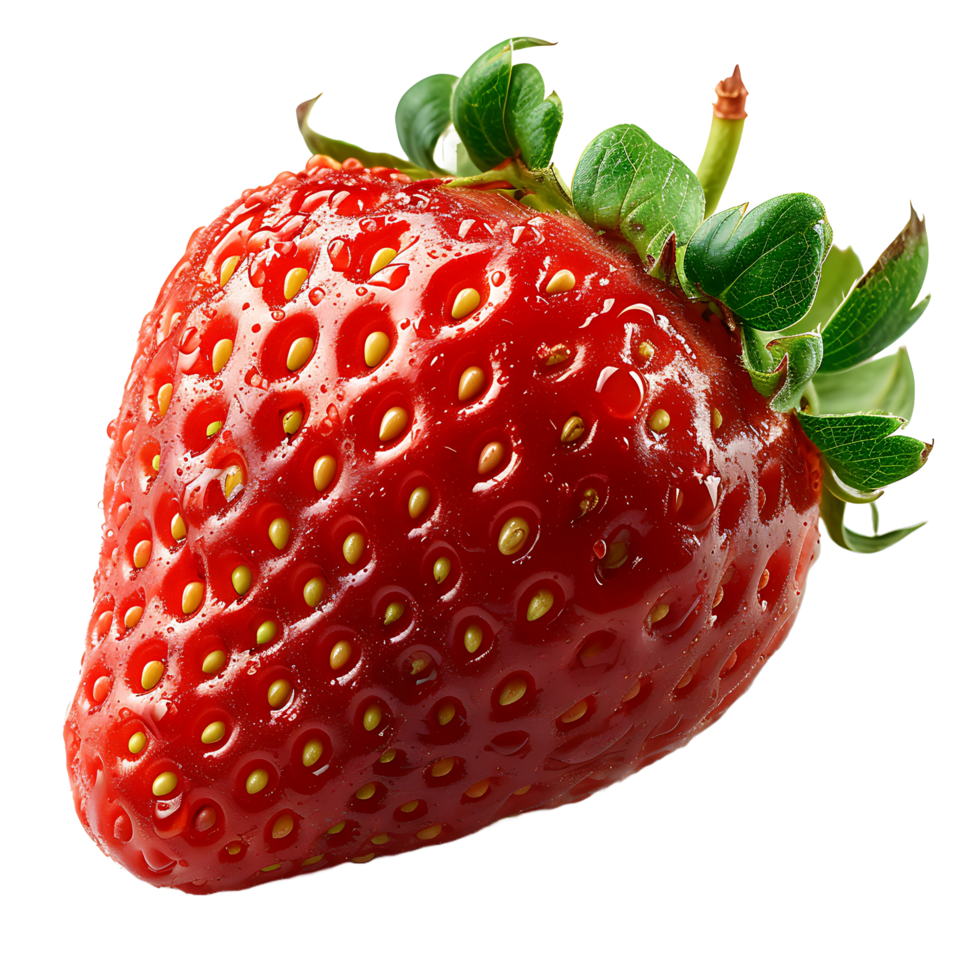 AI generated Berry Brilliance, Clear and Crisp Strawberries on a Transparent Canvas png
