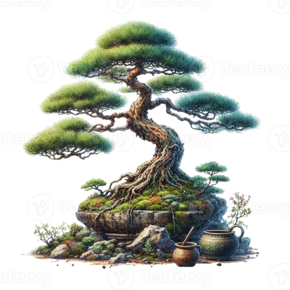 AI generated bonsai tree cute 39558040 PNG