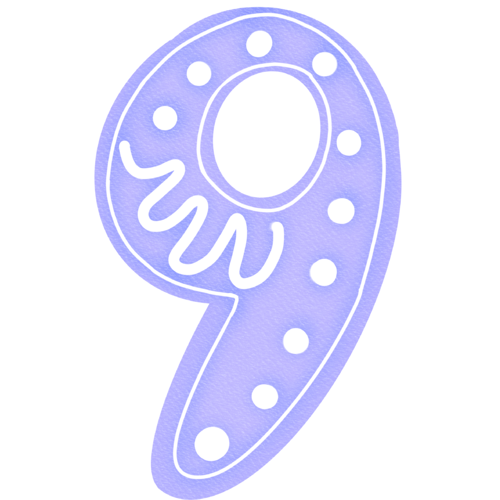 Ginger cookie number set png