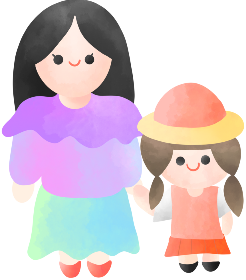 Mom and daughter png