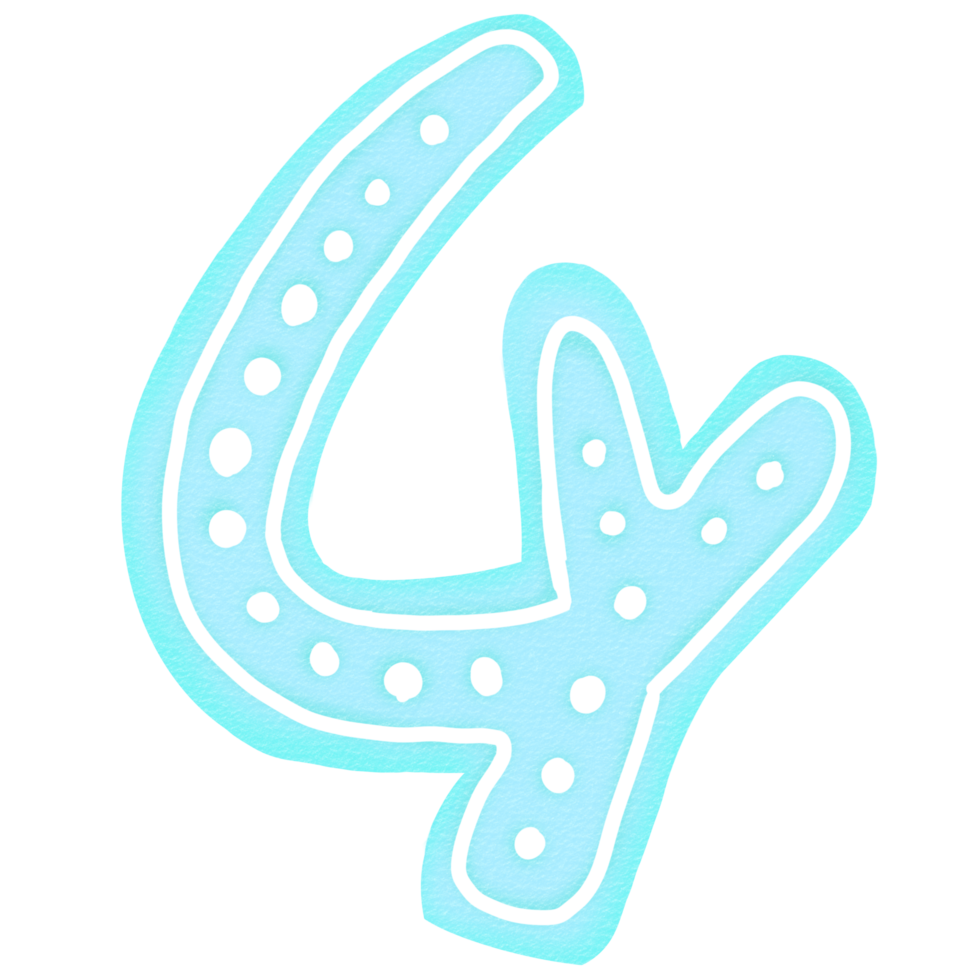 Ginger cookie number set png