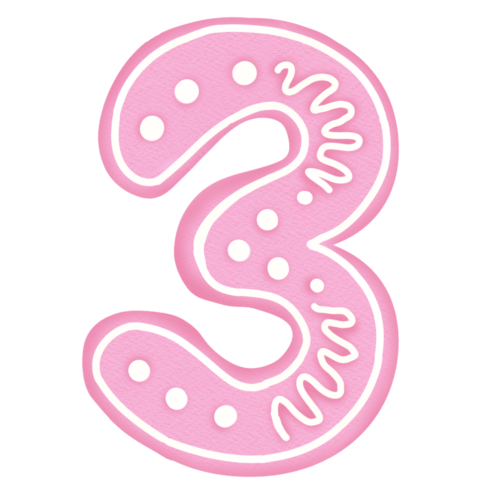 Ginger cookie number set png