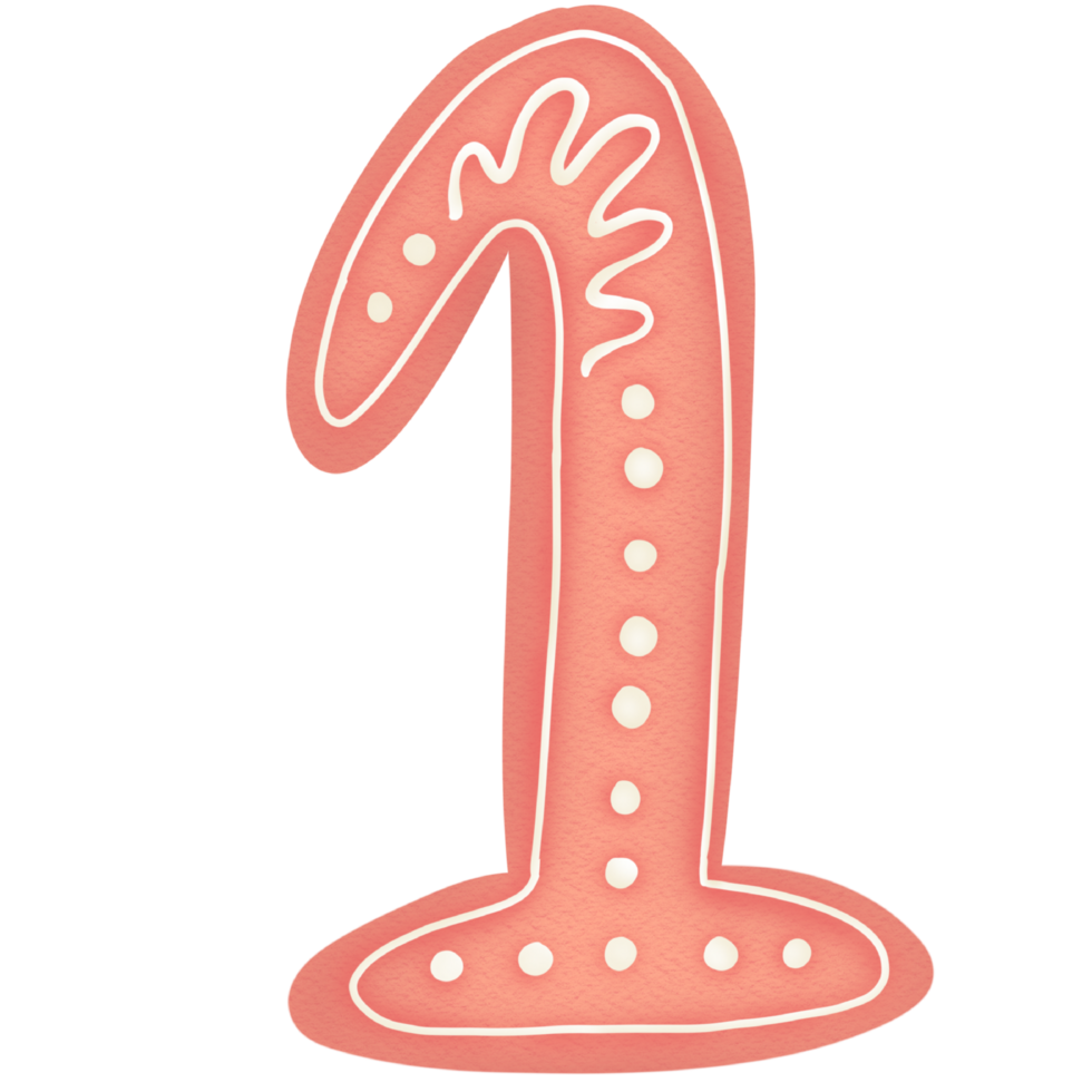 Ginger cookie number set png
