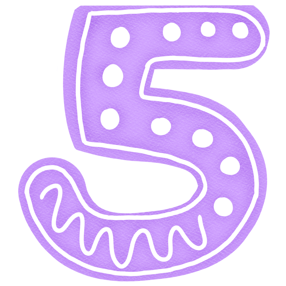Ginger cookie number set png