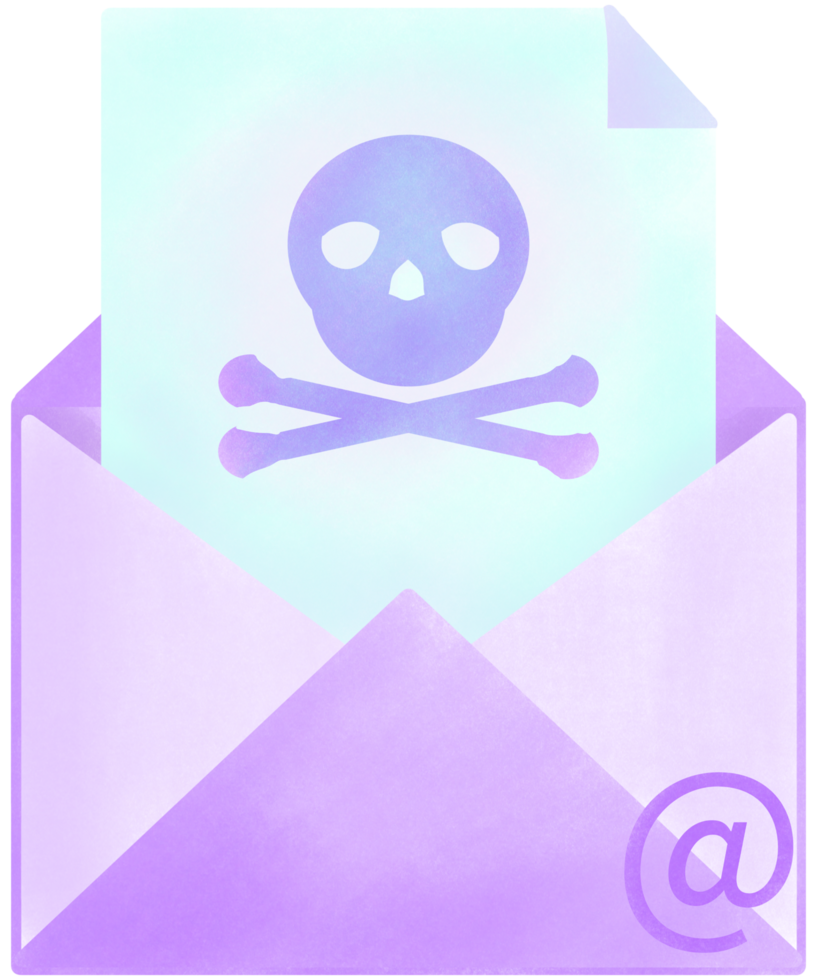 Open Spam mails virus png