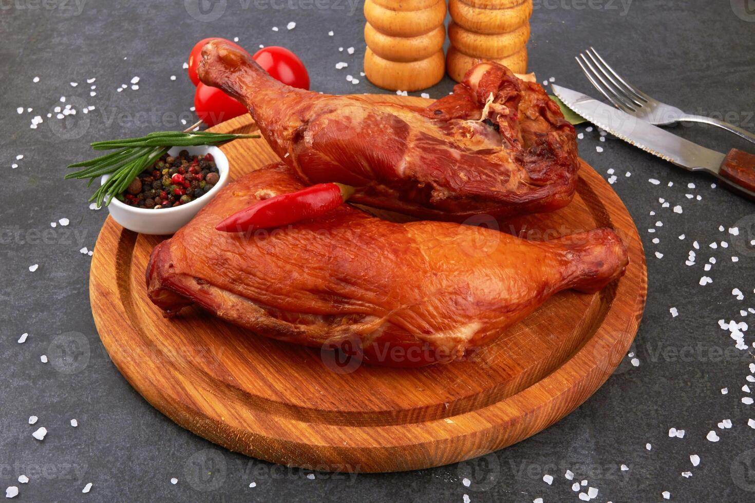 Smoked chicken thighs photo
