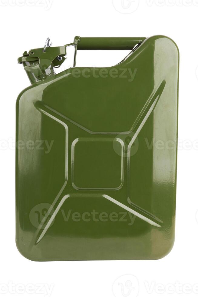 Green metal canister photo