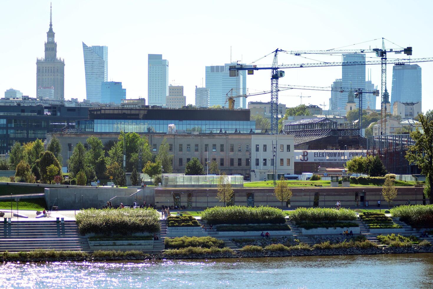 View of modern skyscrapers in the city center. photo