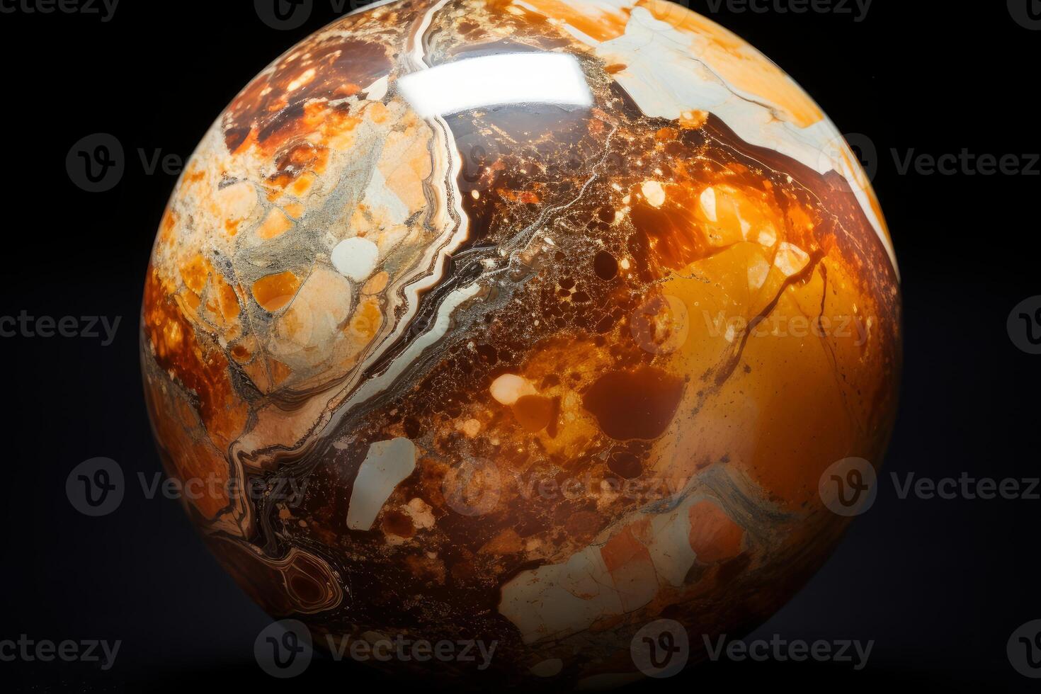 AI generated Polished Natural marble gemstone. Generate Ai photo