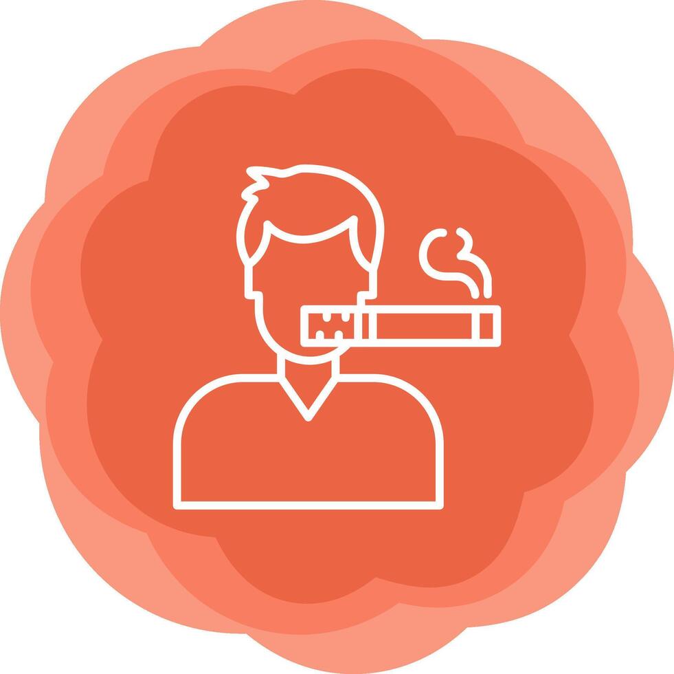 Man Smoking Vector Icon