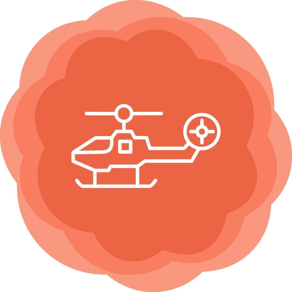 Fighter Helicopter Vector Icon