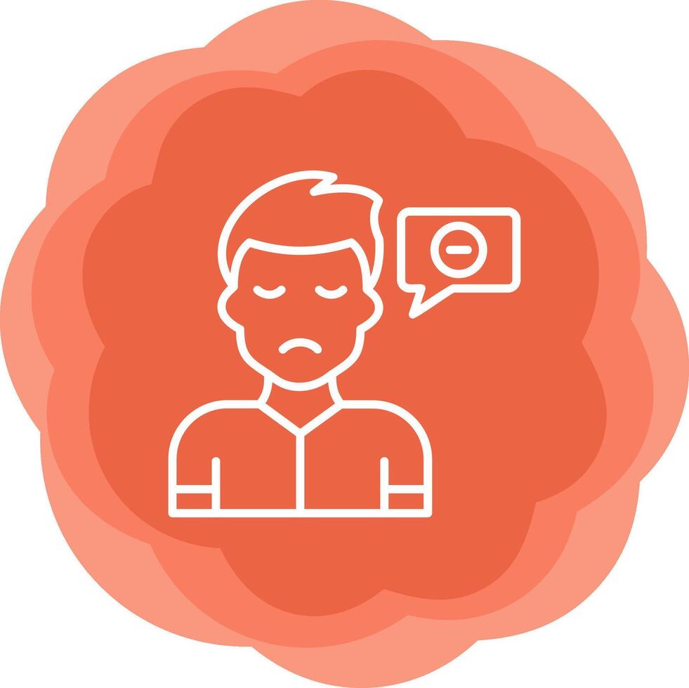 Negative Thinking Vector Icon