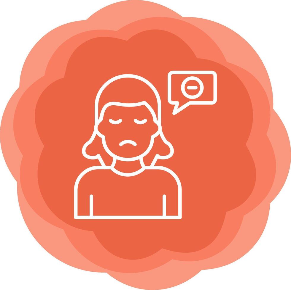 Negative Thinking Vector Icon