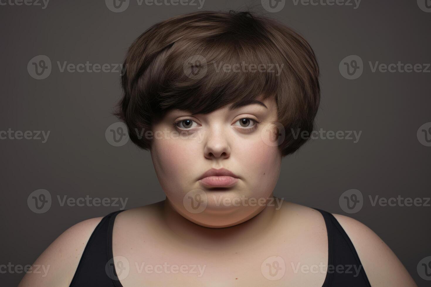 AI generated Positive obese woman. Generate Ai photo