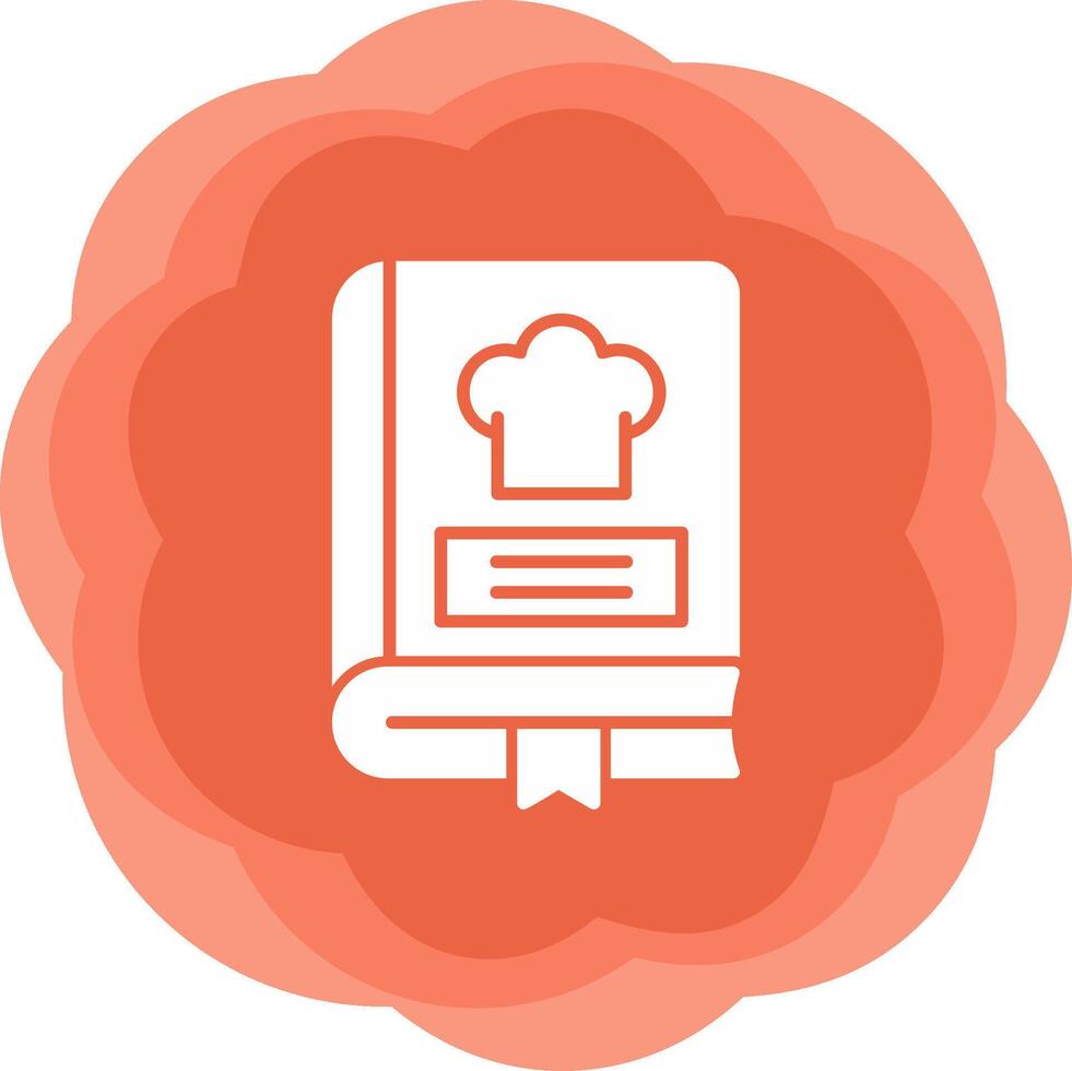 icono de vector de libro de recetas