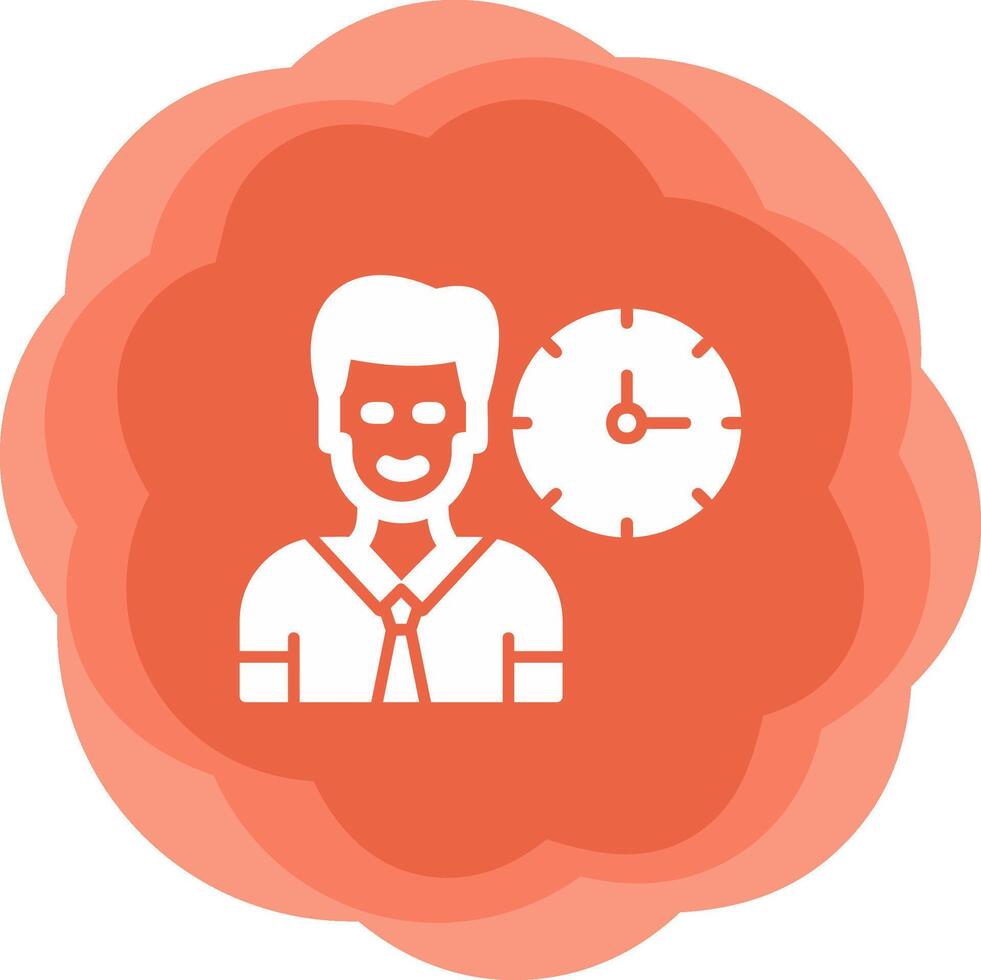 icono de vector de tiempo de trabajo