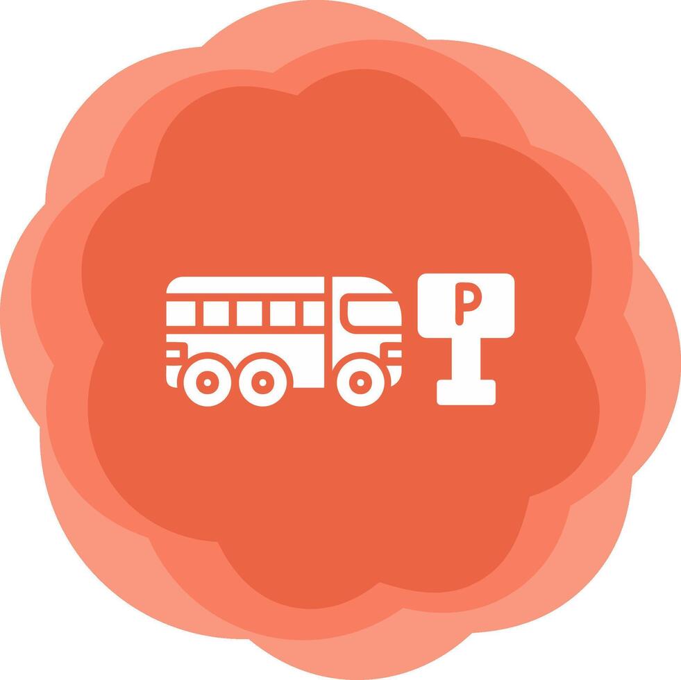 Bus Parking Vector Icon