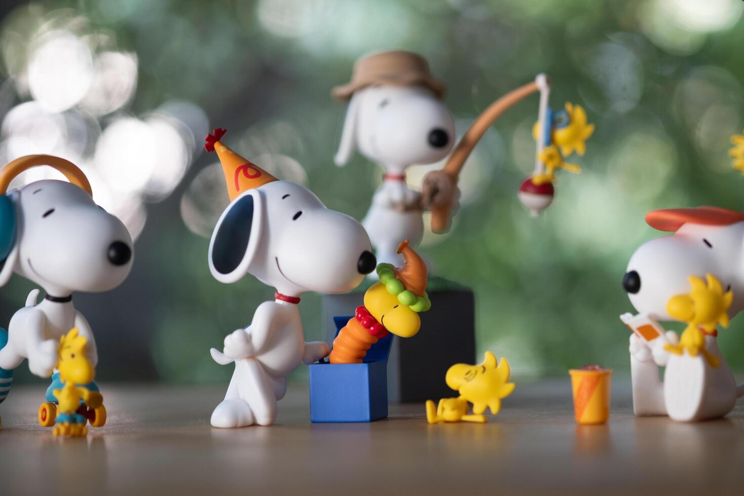 BANGKOK, THAILAND - FEBRUARY 14, 2024 Cute toy of Snoopy The Best Friends Series Figures form POP MART photo