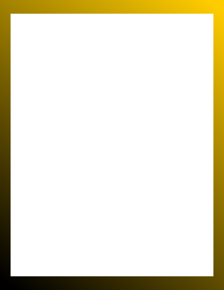 vertical us letter frame with gradient and transparent background png