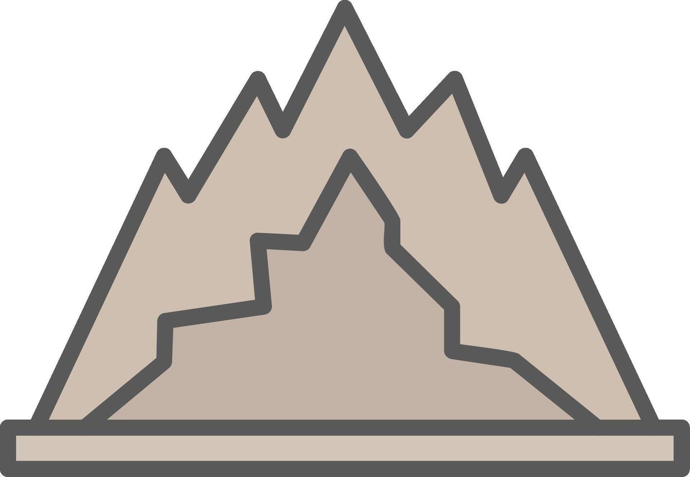 icono de vector de montaña