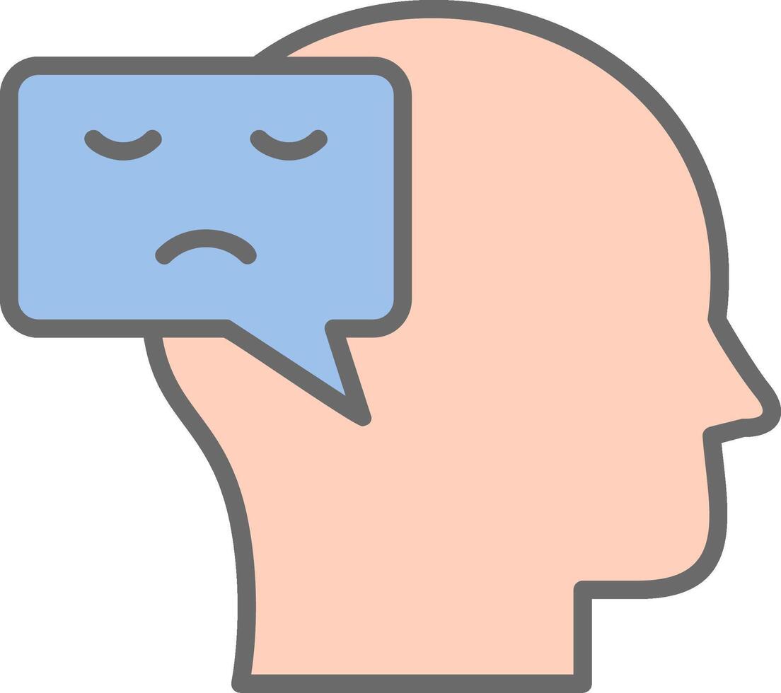 Negative Thinking Vector Icon