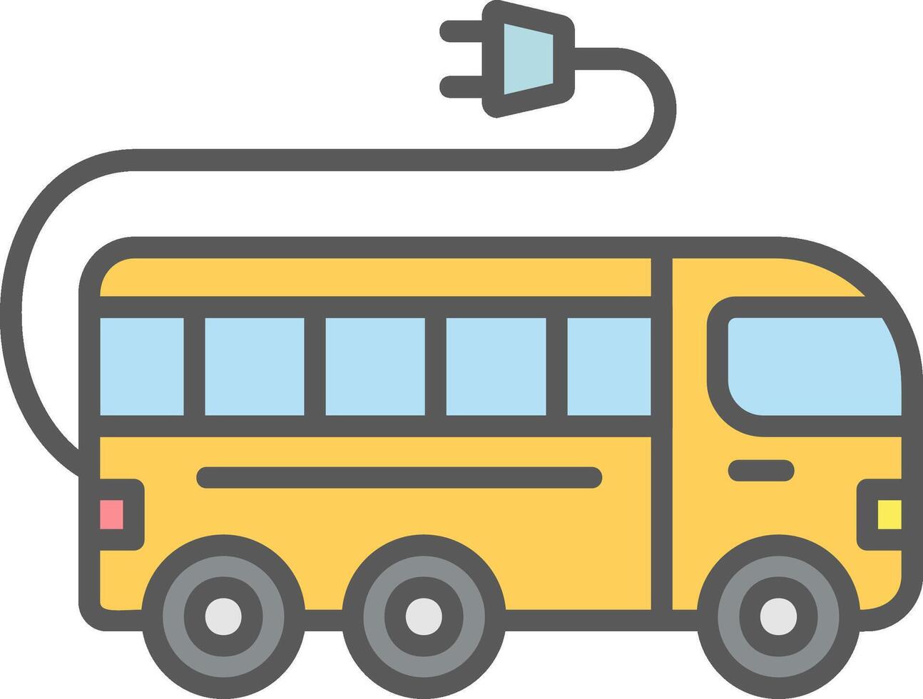 Electric Bus Vector Icon