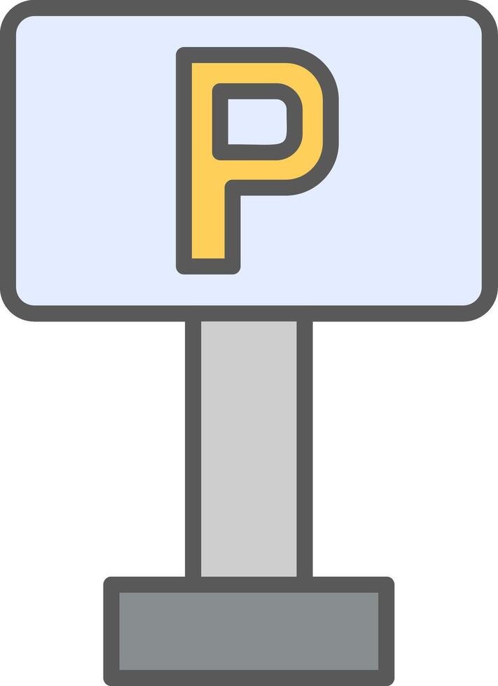 icono de vector de señal de estacionamiento