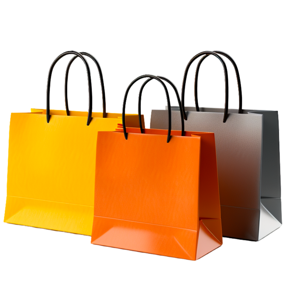 AI generated roup of colorful bags png