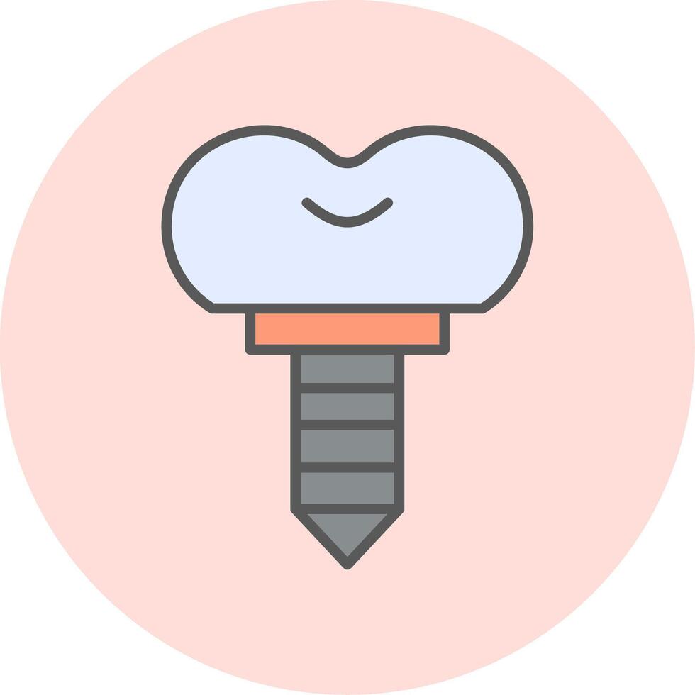 Dental Implant Vector Icon