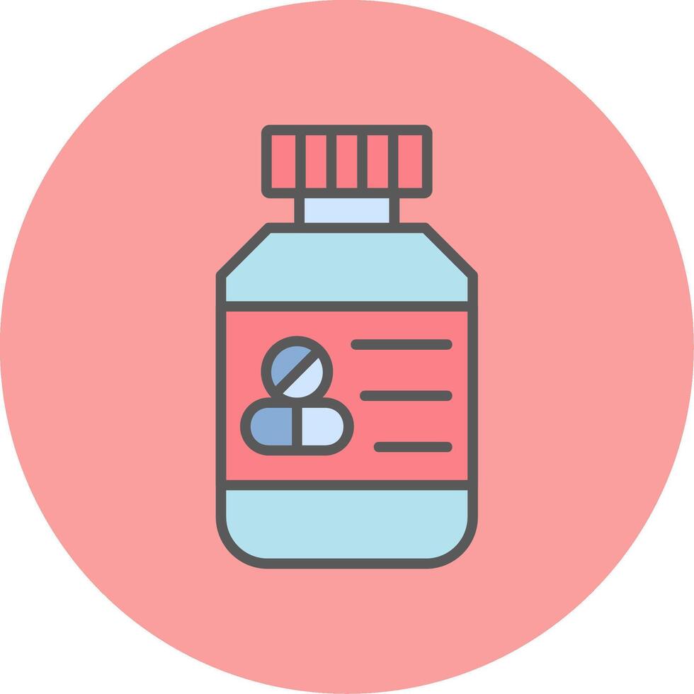 Pills Bottle Vector Icon