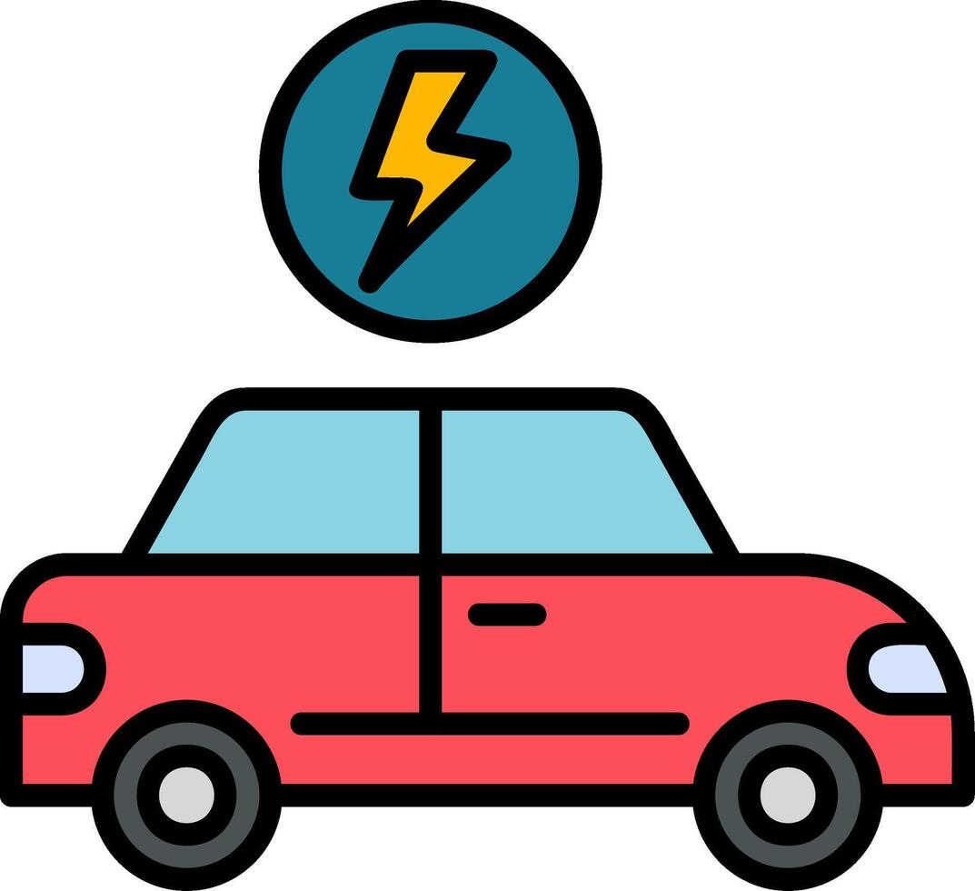 Electric Car Vector Icon