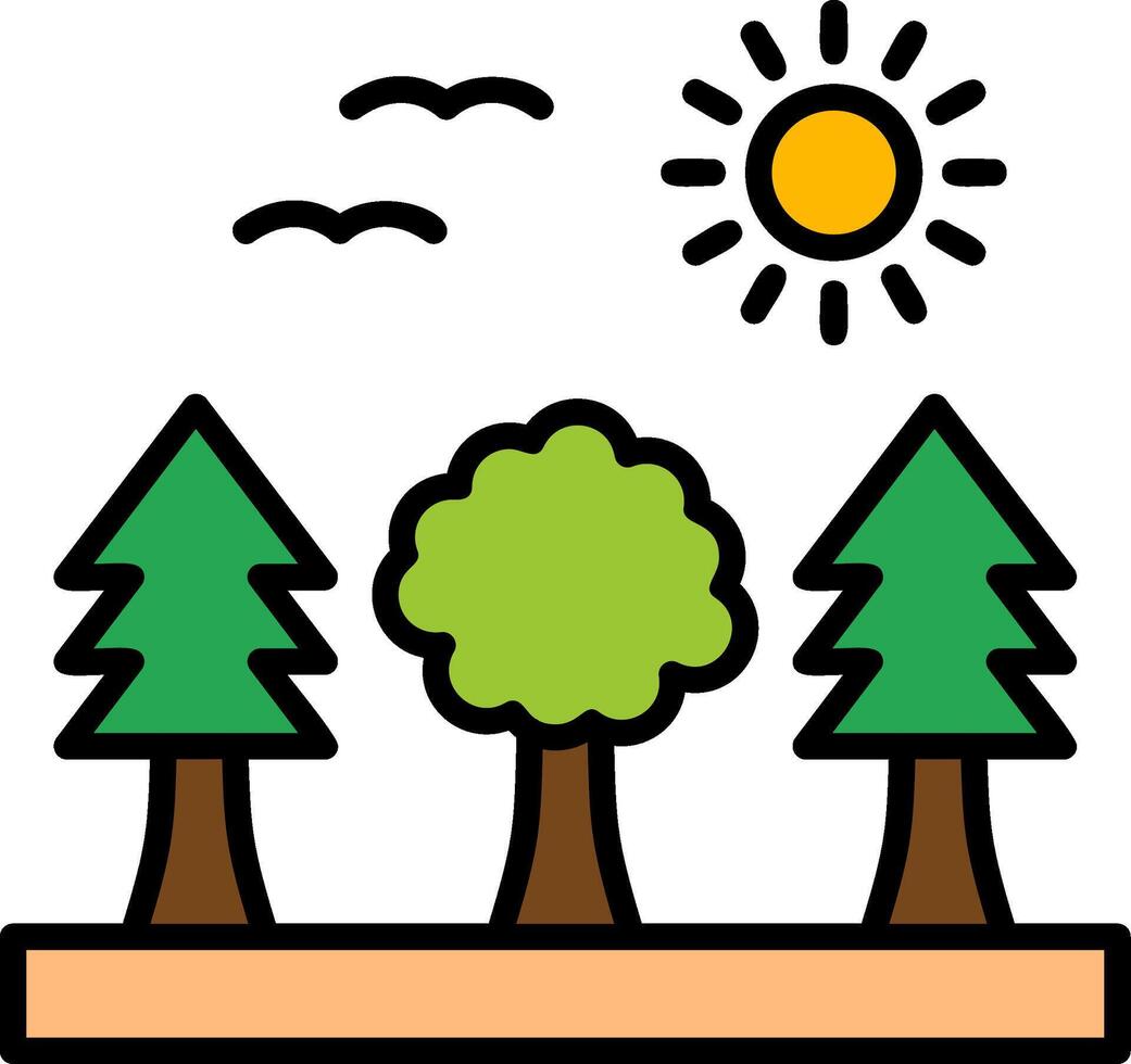 icono de vector de bosque