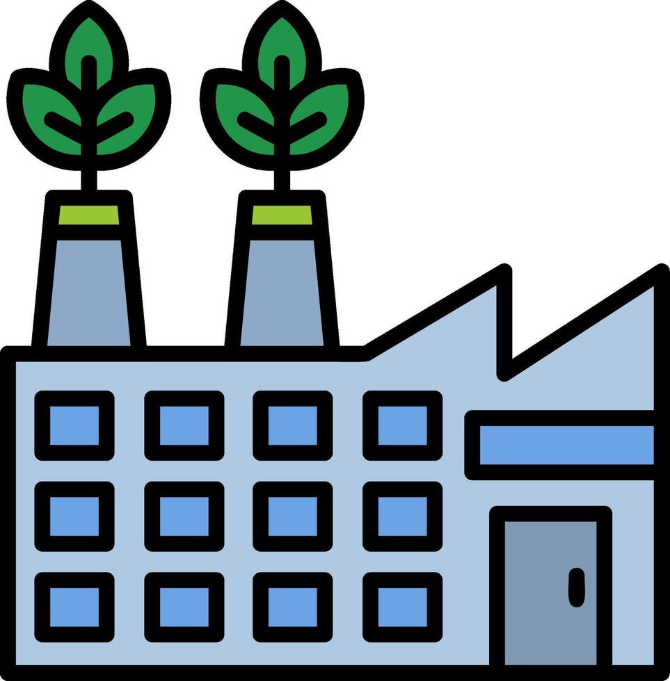 Eco Factory Vector Icon