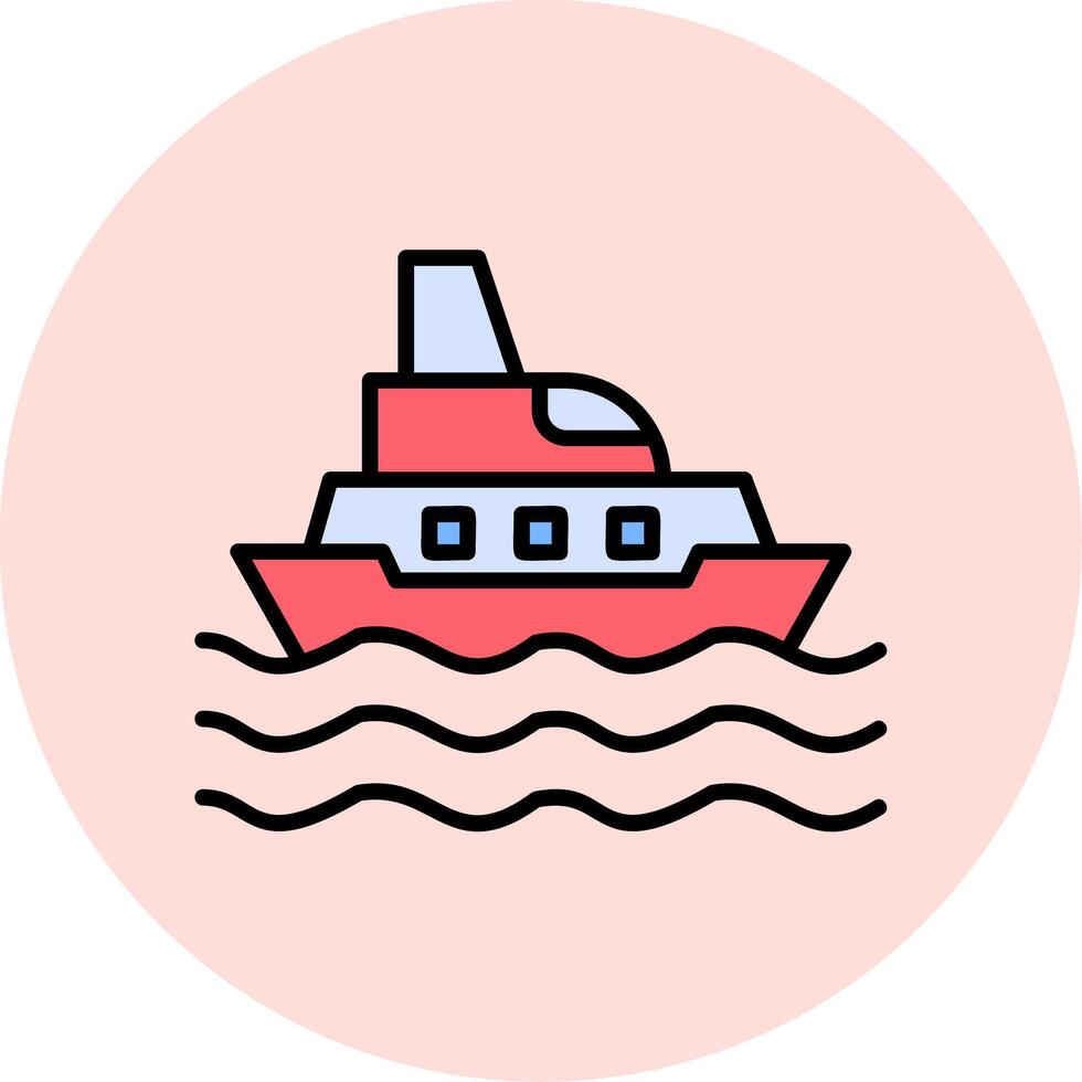 icono de vector de barco