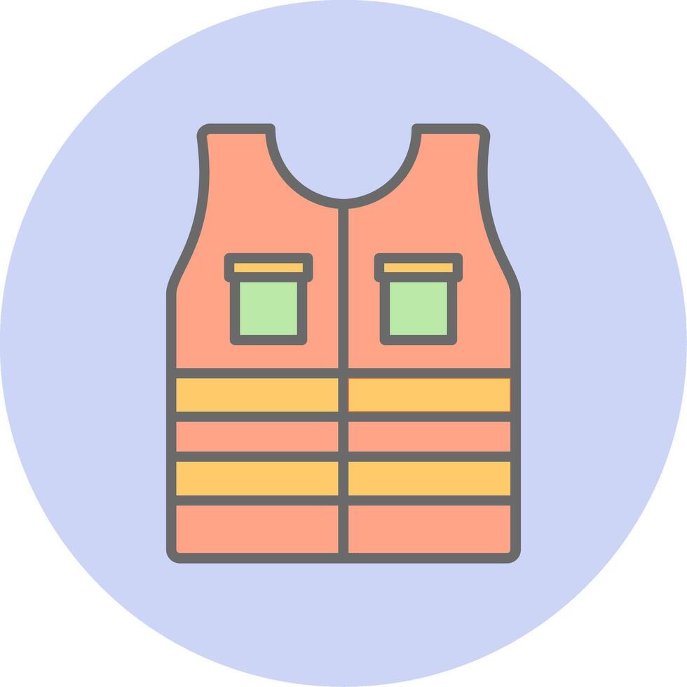 la seguridad chaqueta vector icono