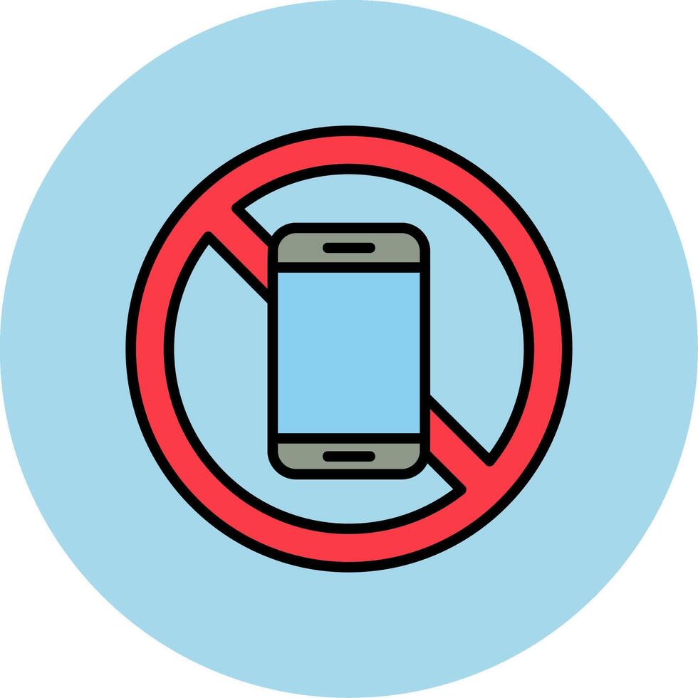 No Mobile Phone Vector Icon
