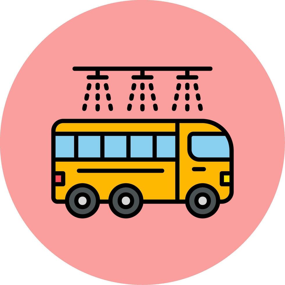 Bus Wash Vector Icon