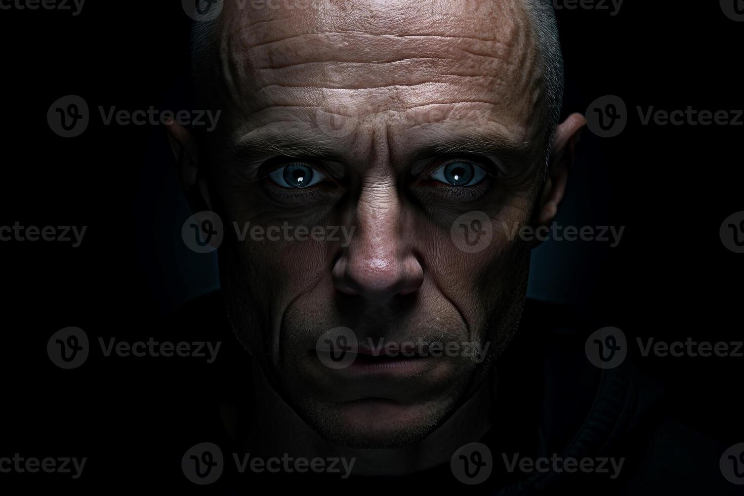 AI generated Dense Man face fog. Generate Ai photo