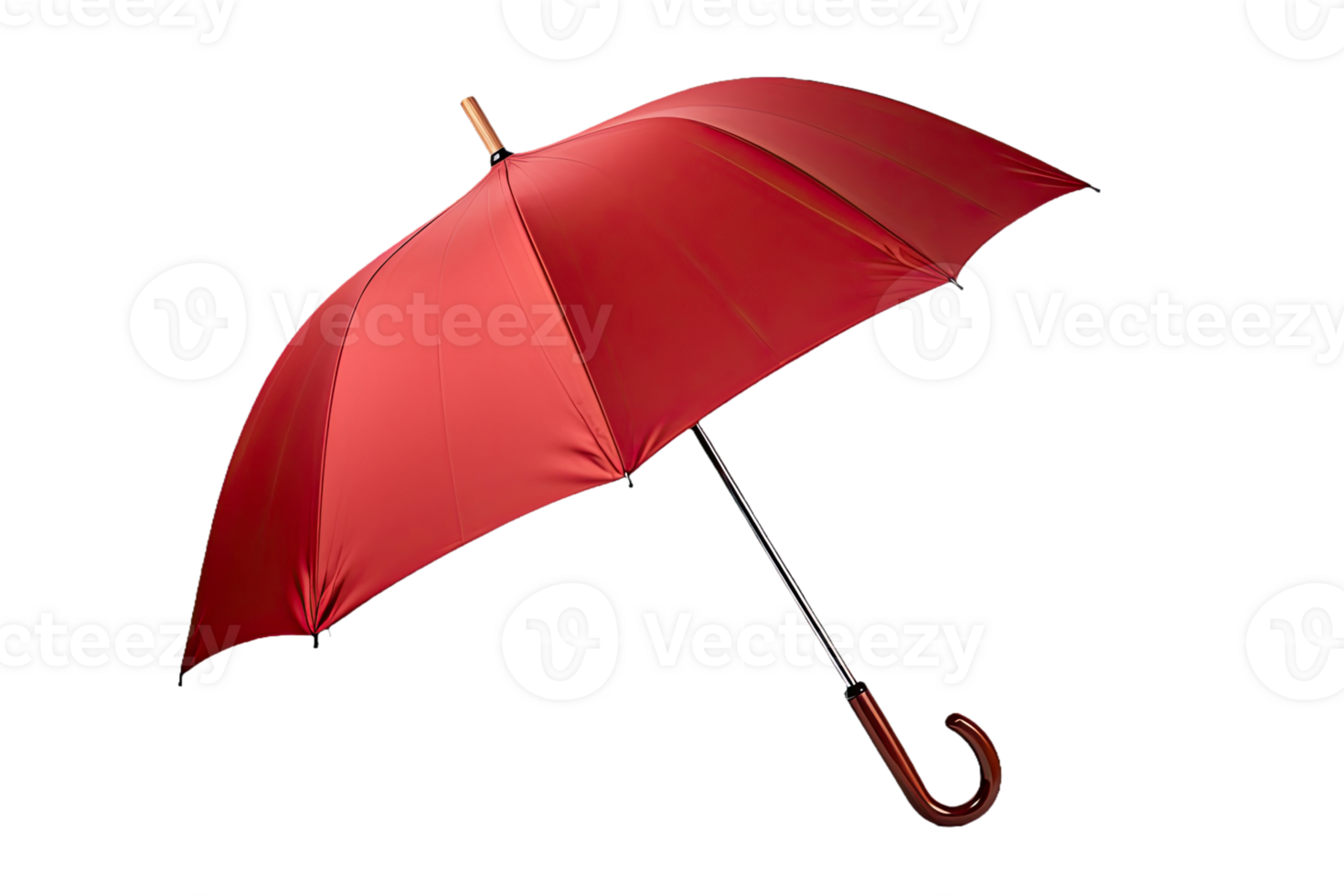AI generated an umbrella with a red color on a transparent background png