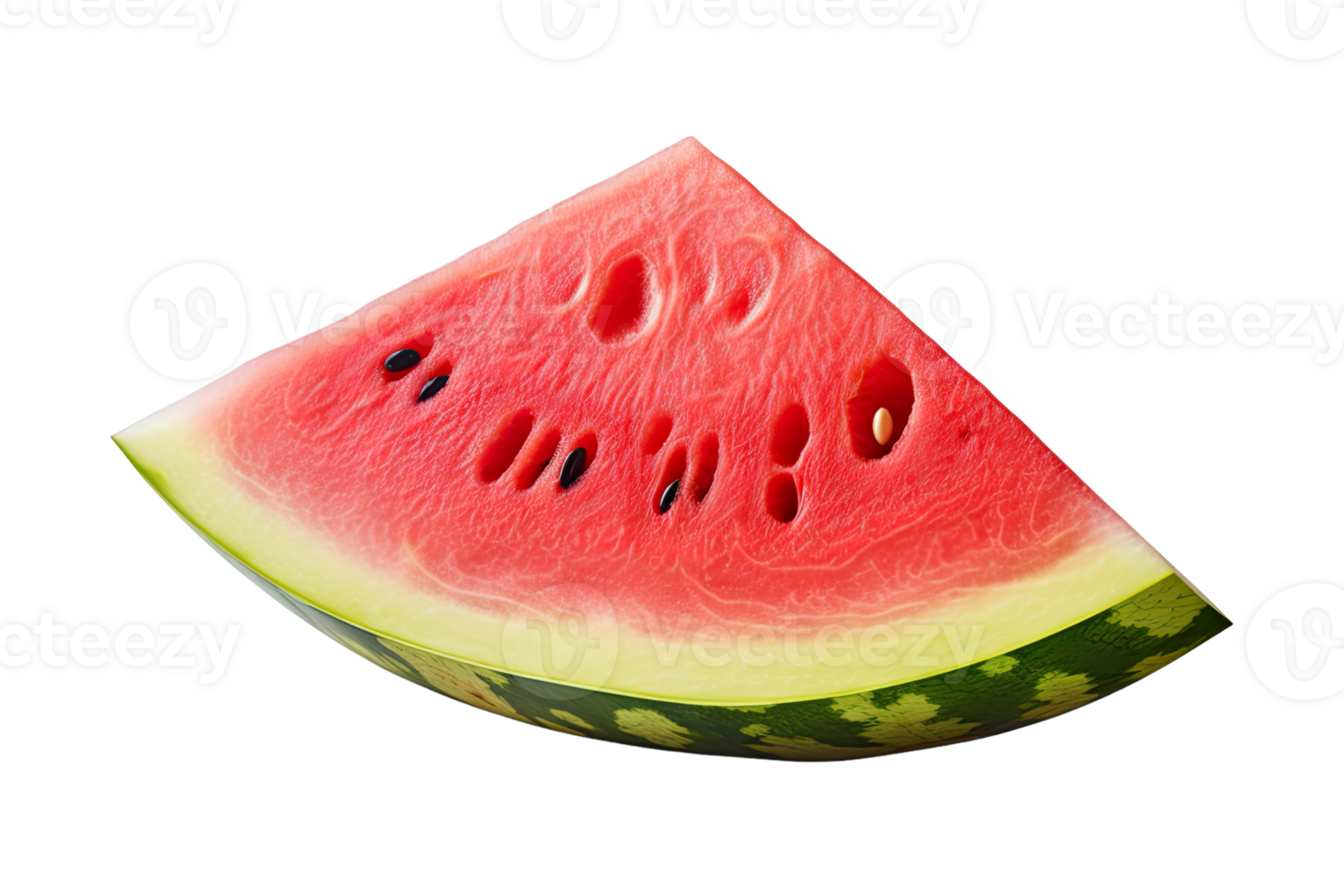AI generated a slice of watermelon on a transparent background png
